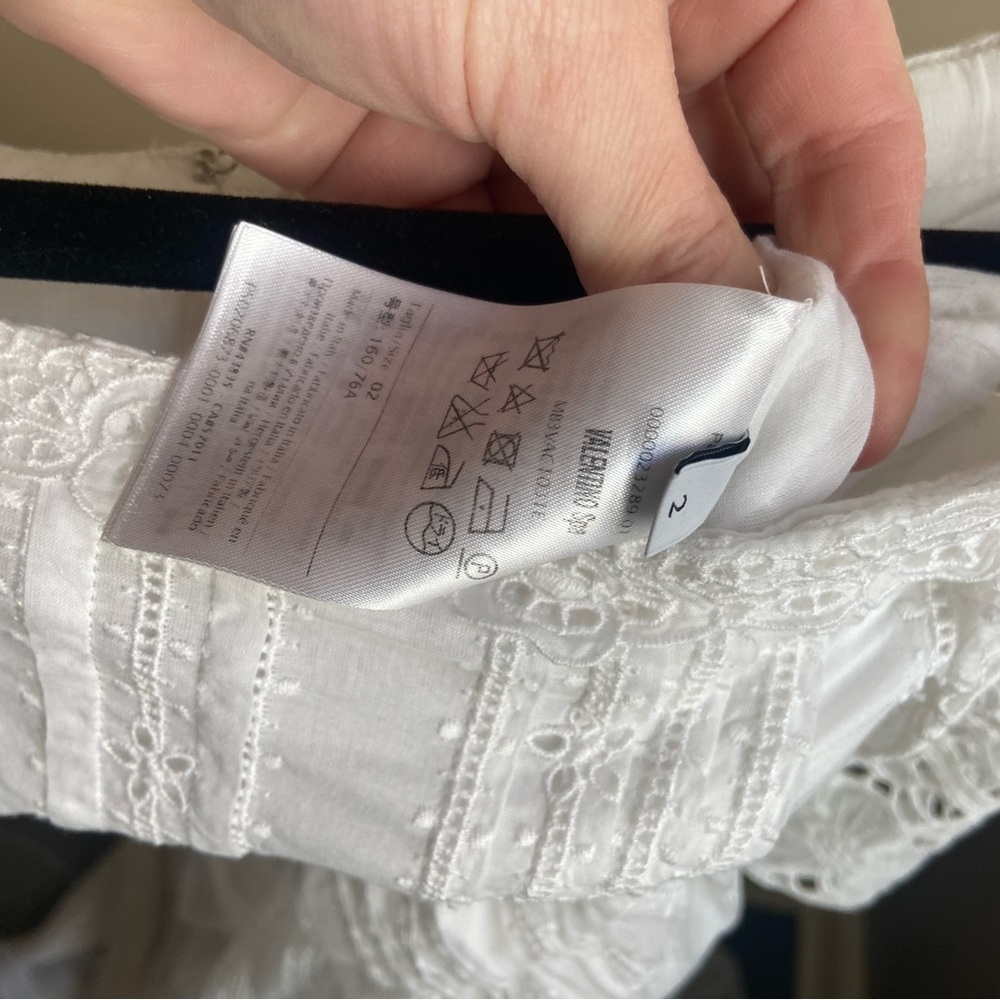 Valentino White Summer Tiered Maxi Dress Spa Collection - Picture 10 of 10